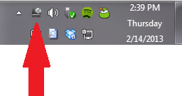 Virtual CloneDrive icon in taskbar